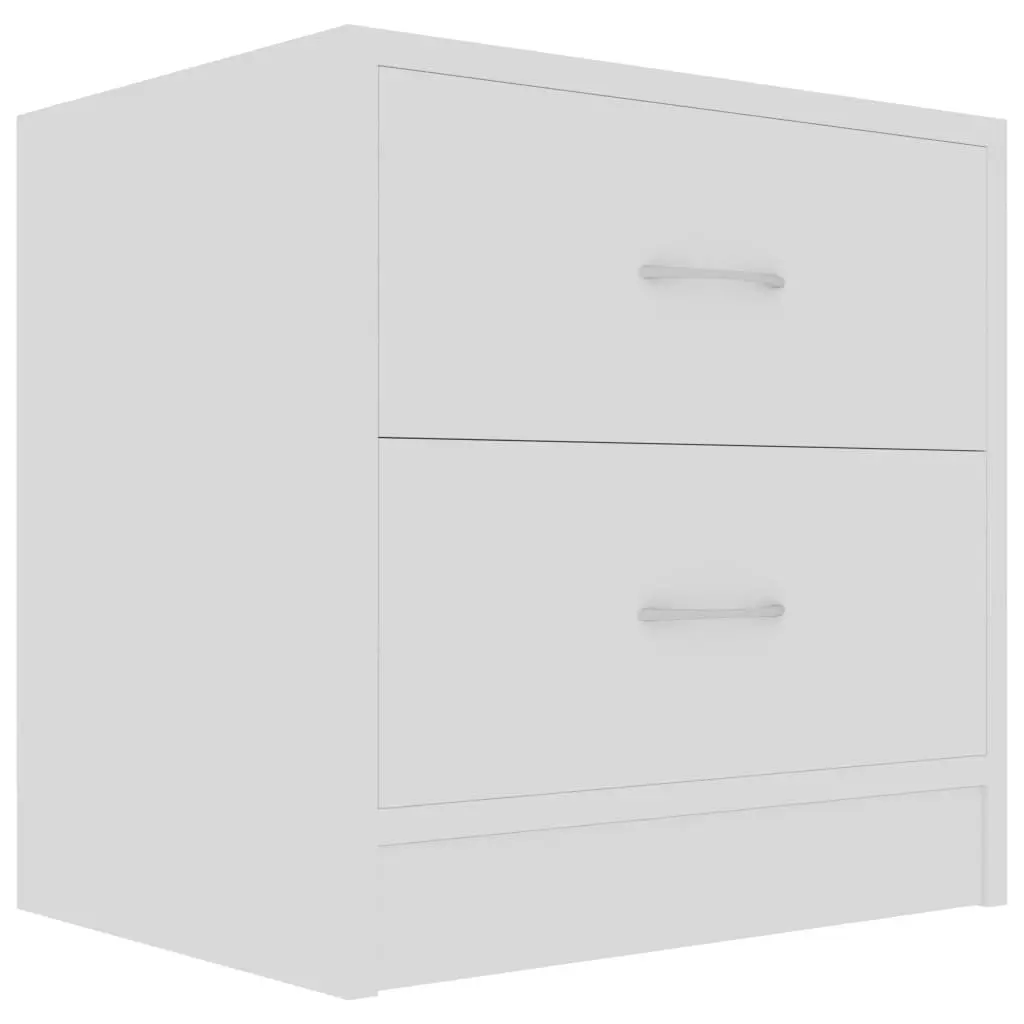 Bedside Cabinets 2 pcs White 40x30x40 cm Engineered Wood 801036