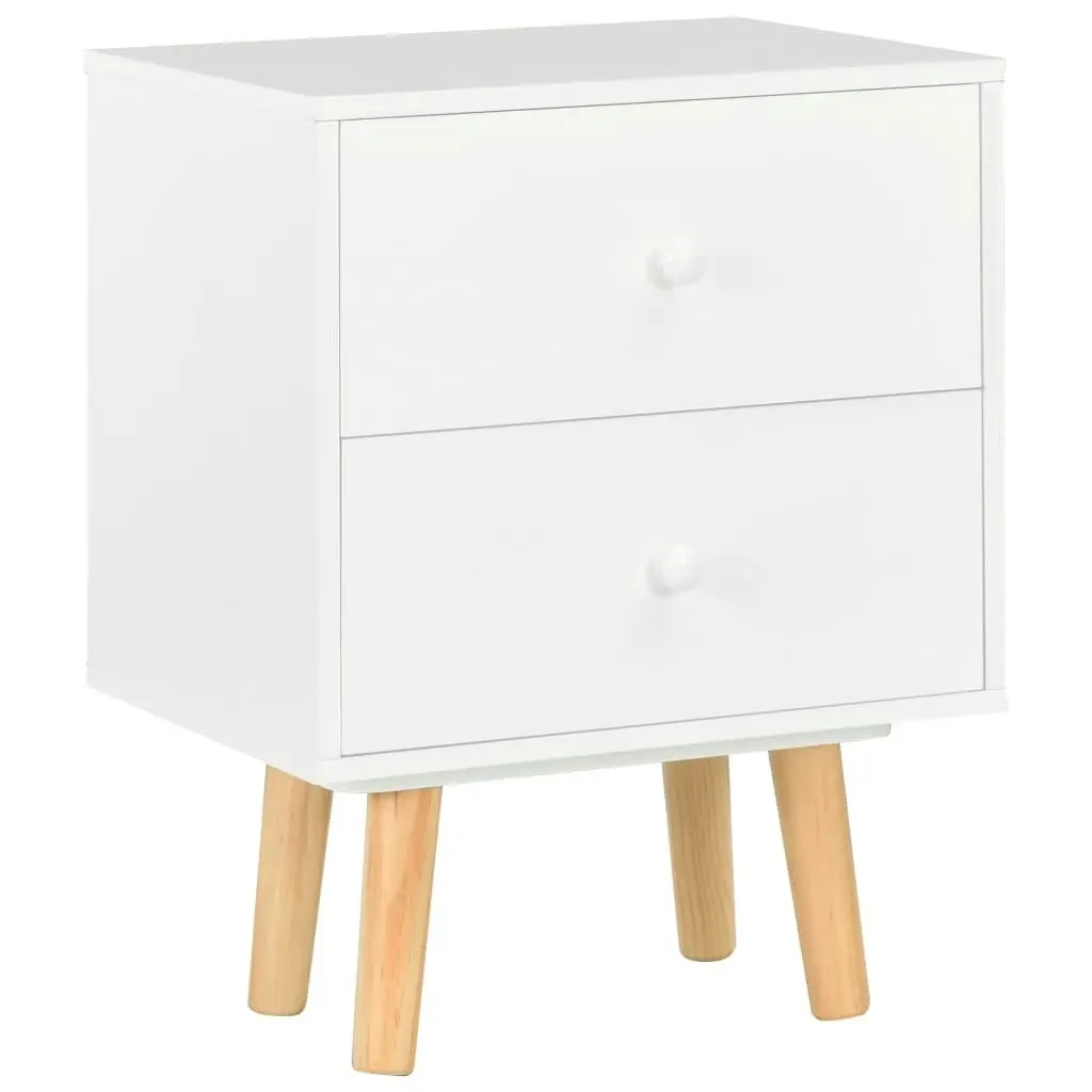 Bedside Cabinets 2 pcs White 40x30x50 cm Solid Pinewood 285224