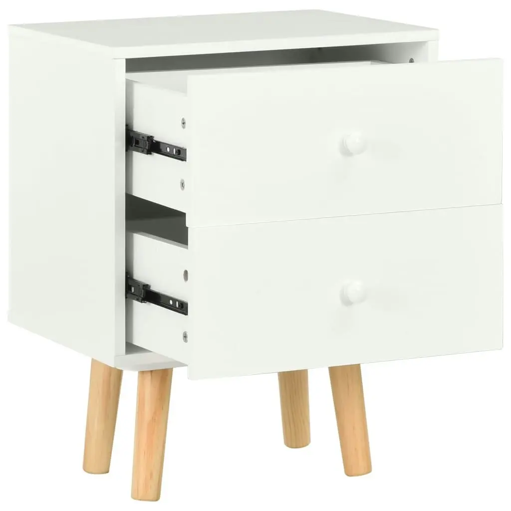 Bedside Cabinets 2 pcs White 40x30x50 cm Solid Pinewood 285224