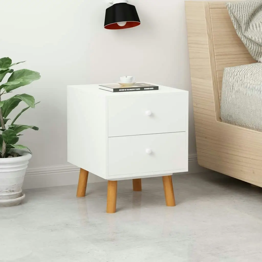 Bedside Cabinets 2 pcs White 40x30x50 cm Solid Pinewood 285224