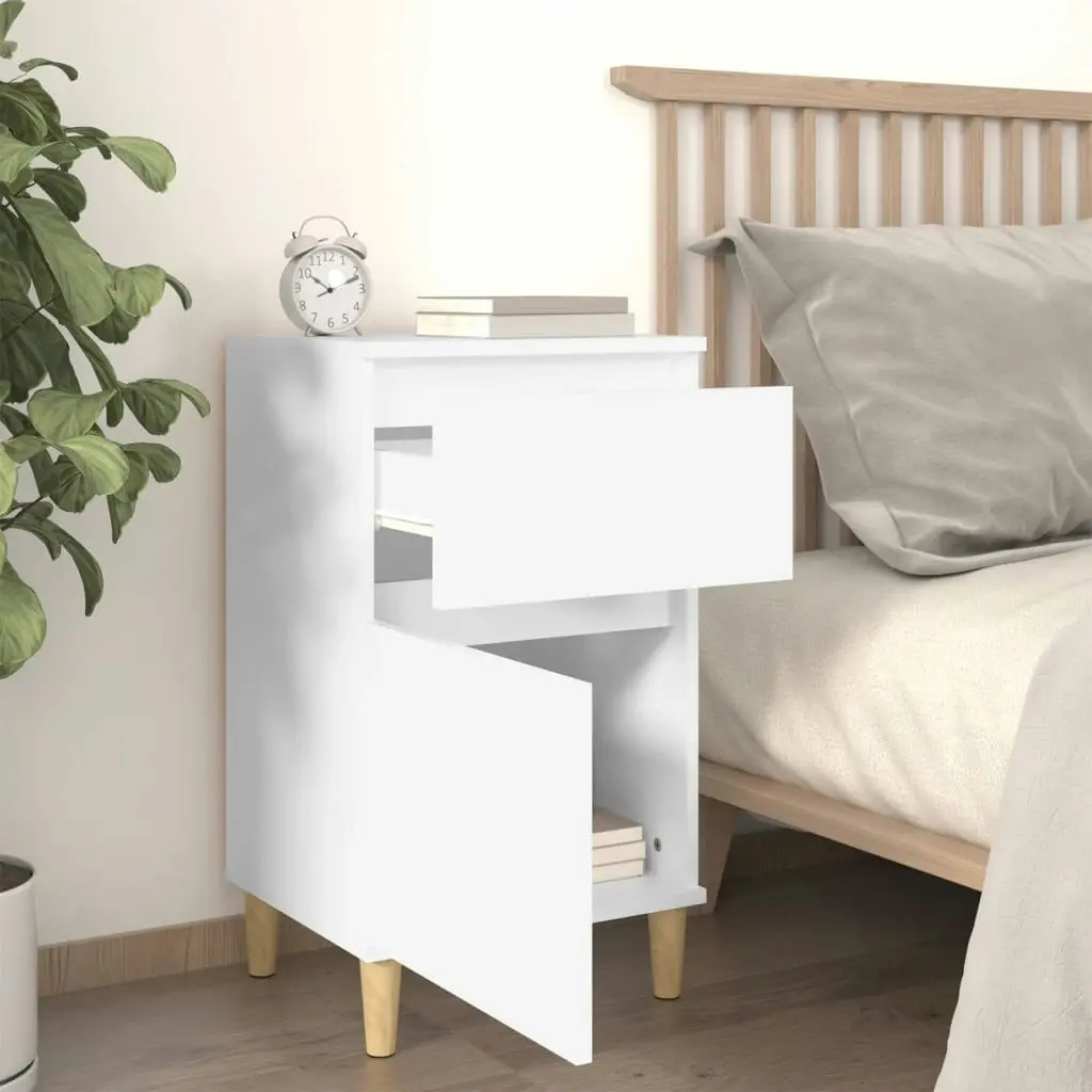 Bedside Cabinets 2 pcs White 40x35x70 cm 819693