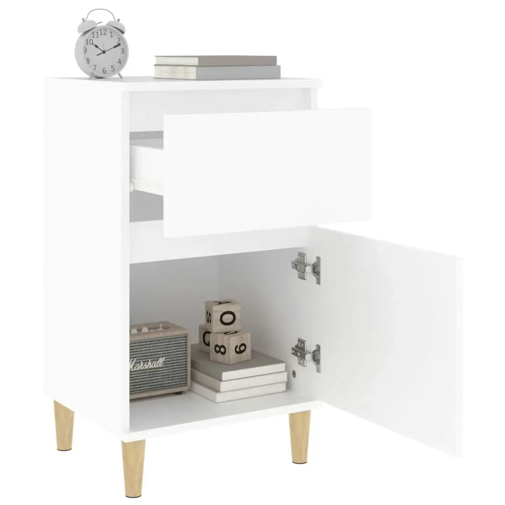 Bedside Cabinets 2 pcs White 40x35x70 cm 819693