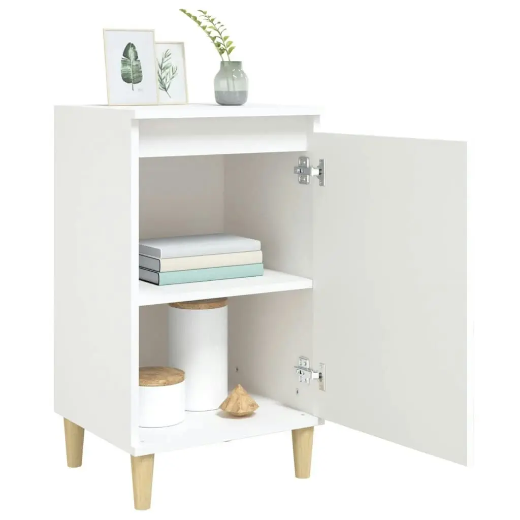 Bedside Cabinets 2 pcs White 40x35x70 cm Engineered Wood 819629