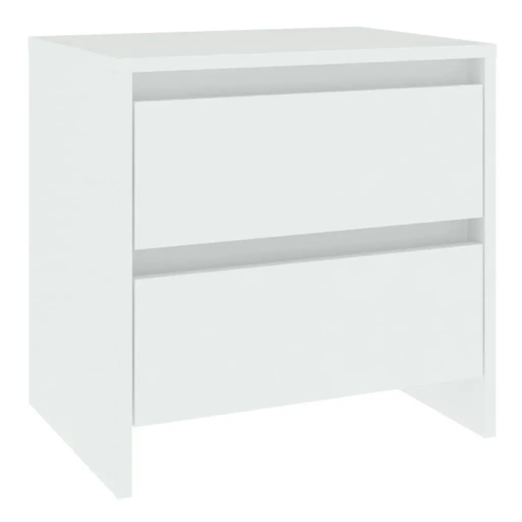 Bedside Cabinets 2 pcs White 45x34.5x44.5 cm Engineered Wood 809846