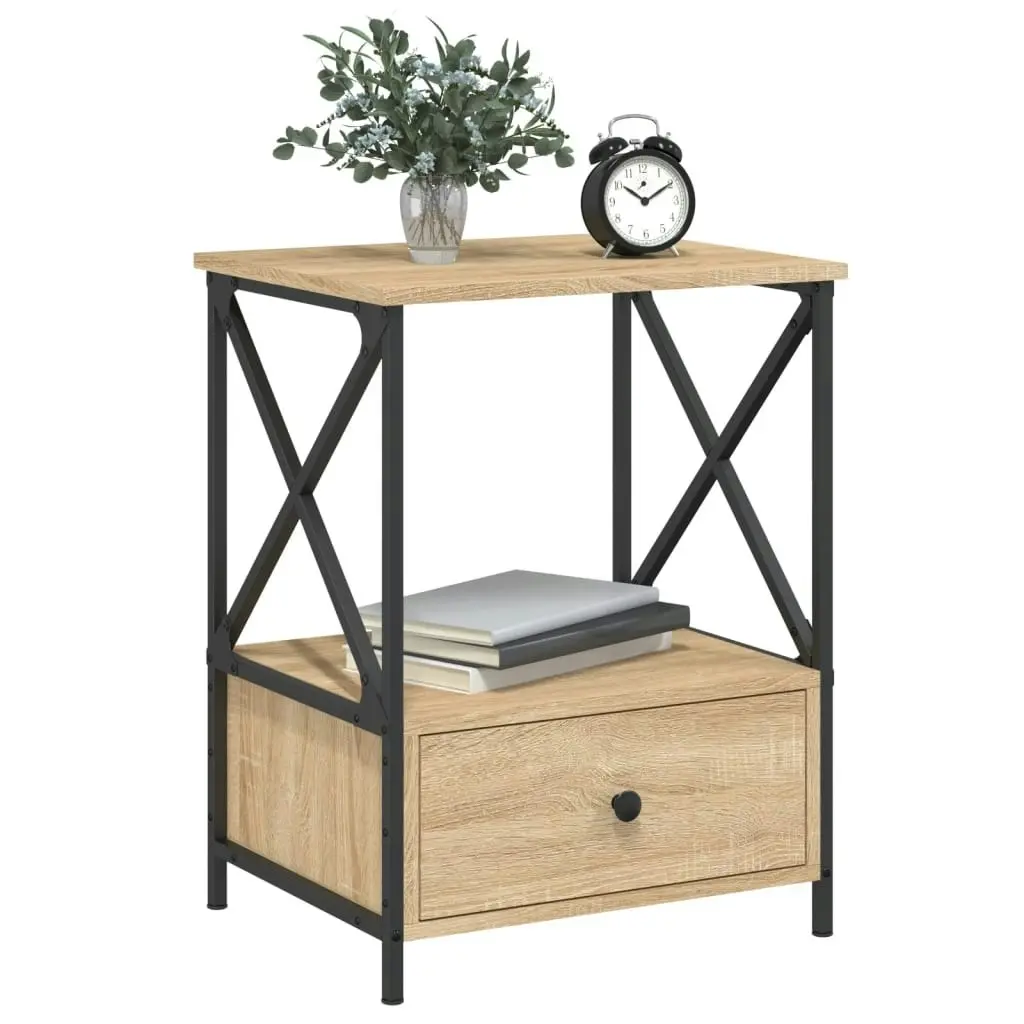 Bedside Table Sonoma Oak 50x41x65 cm Engineered Wood 826085