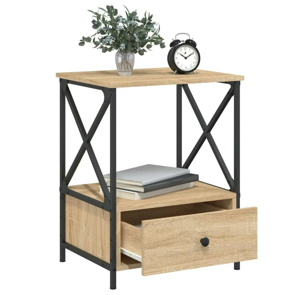 Bedside Table Sonoma Oak 50x41x65 cm Engineered Wood 826085