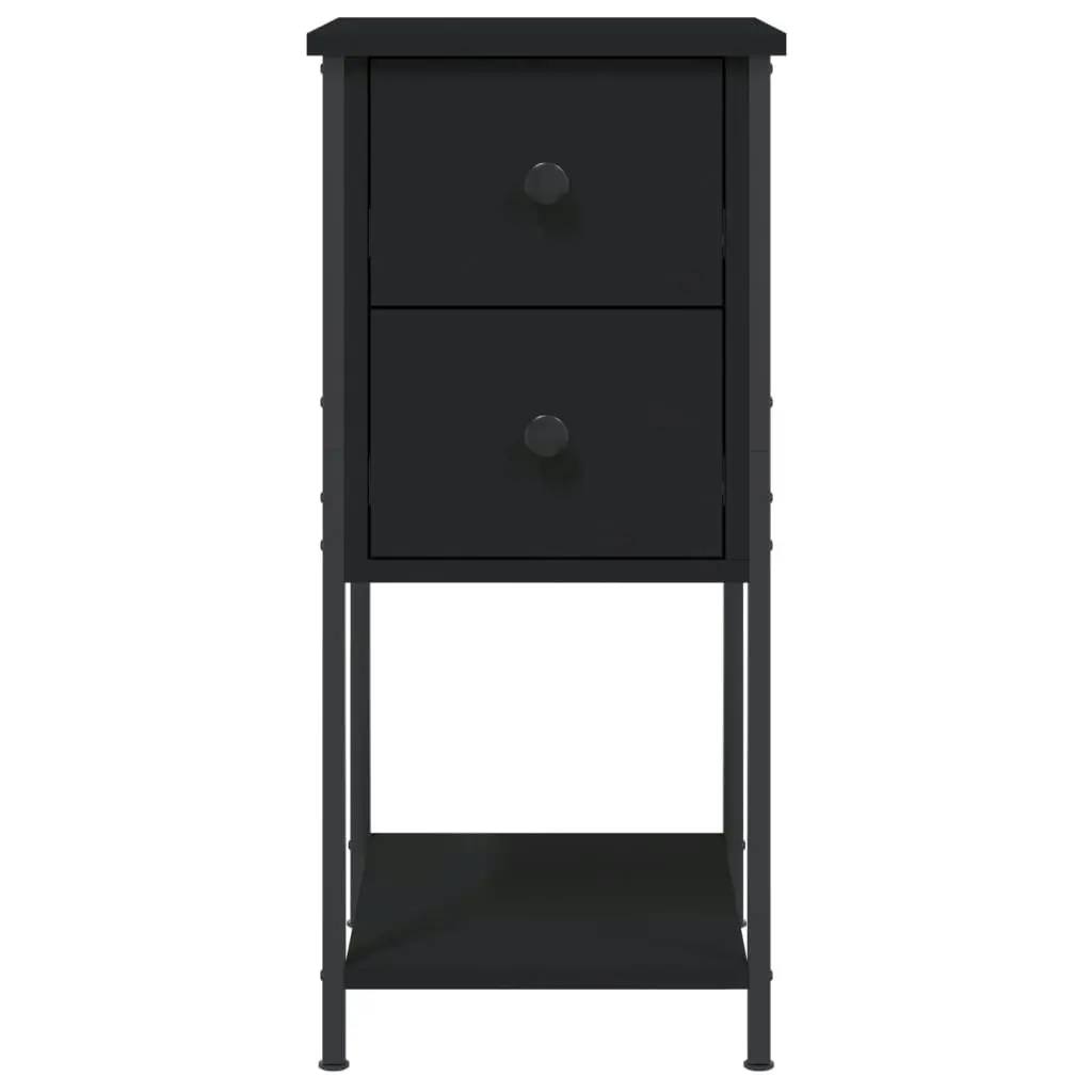 Bedside Cabinets 2 pcs Black 32x42x70 cm Engineered Wood 826094