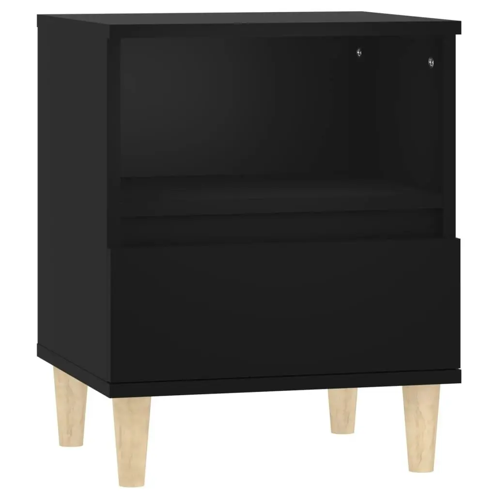 Bedside Cabinets 2 pcs Black 40x35x50 cm 821797