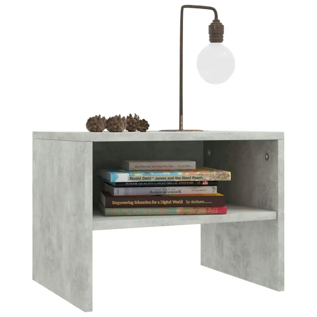 Bedside Cabinets 2 pcs Concrete Grey 40x30x30 cm Engineered Wood 800072