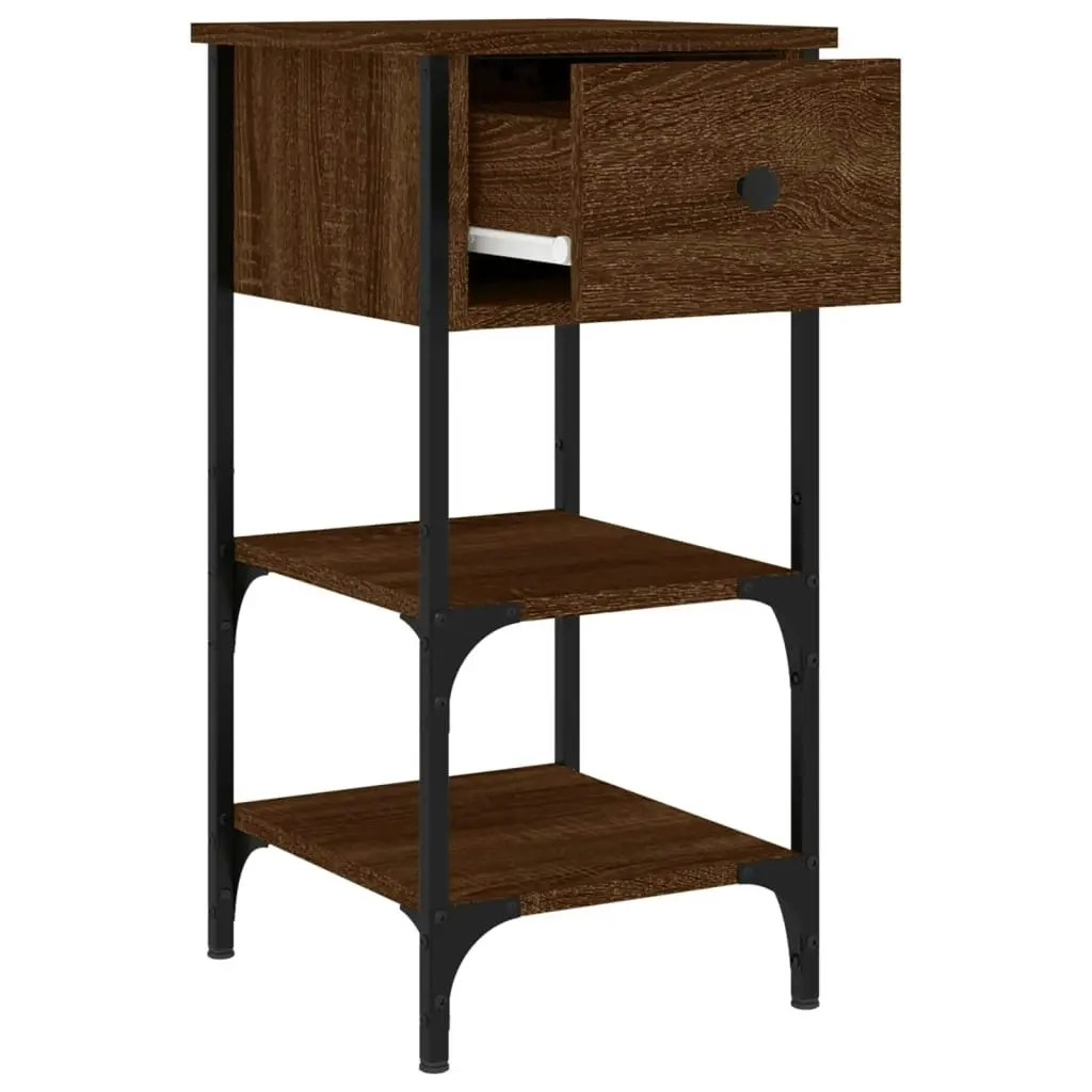 Bedside Cabinets 2 pcs Brown Oak 34x36x70 cm Engineered Wood 825982