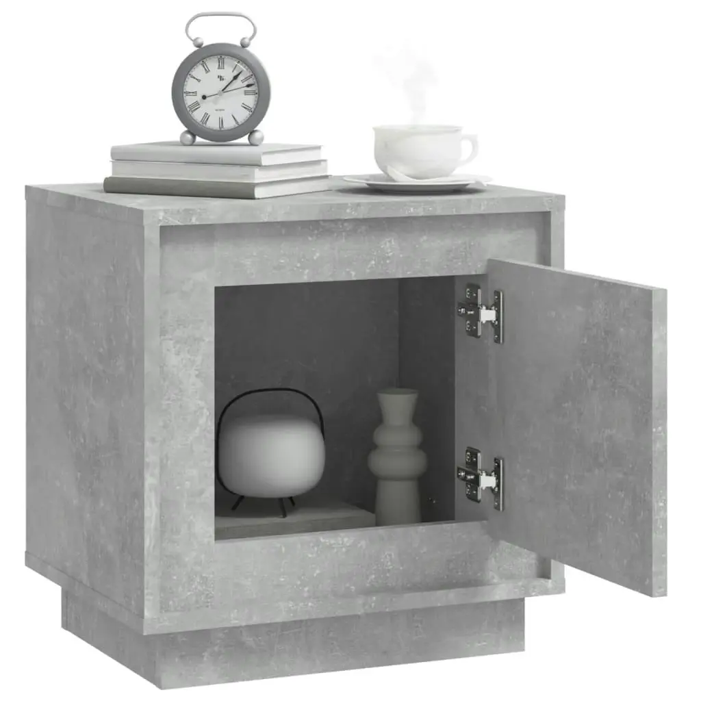 Bedside Cabinets 2 pcs Concrete Grey 44x35x45 cm Engineered Wood 819845