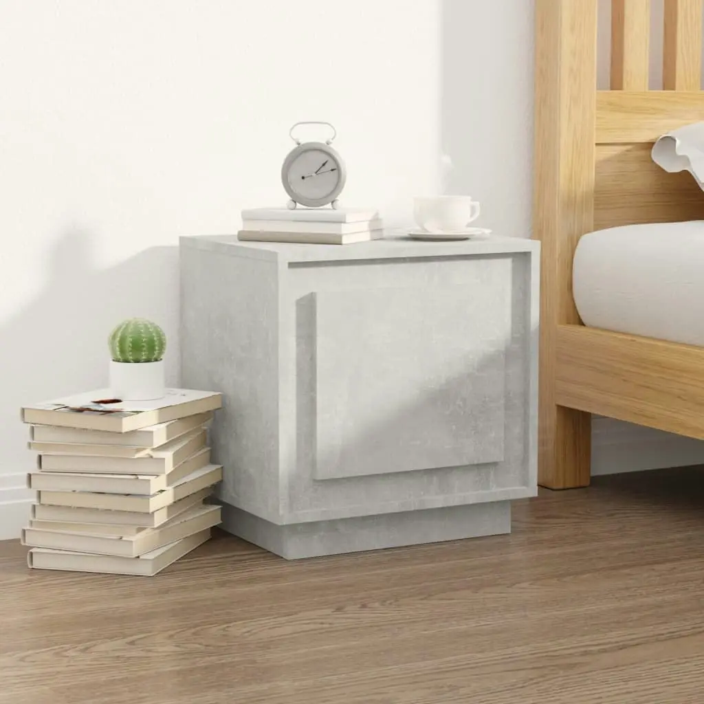 Bedside Cabinets 2 pcs Concrete Grey 44x35x45 cm Engineered Wood 819845