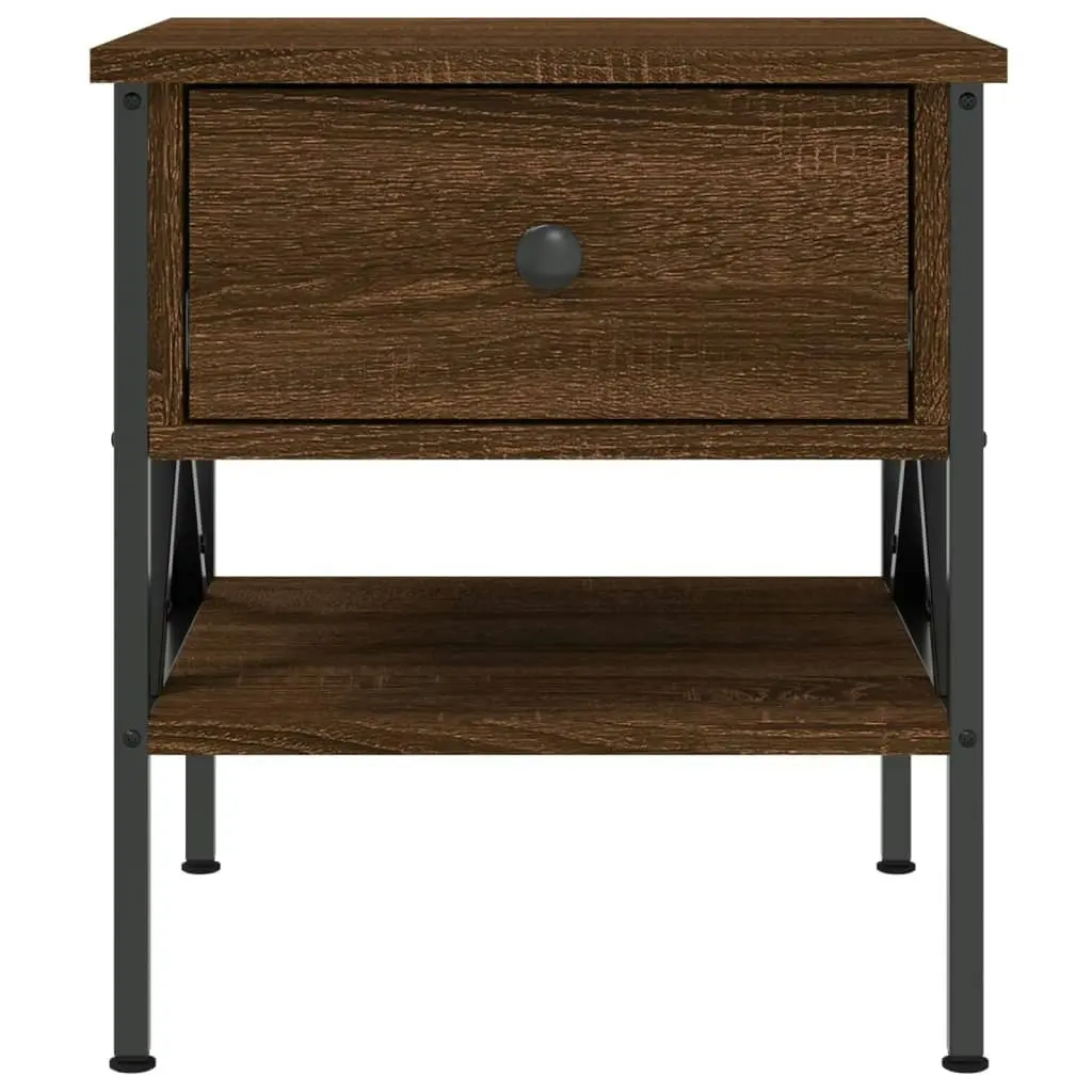 Bedside Tables 2 pcs Brown Oak 40x42x45 cm Engineered Wood 825962