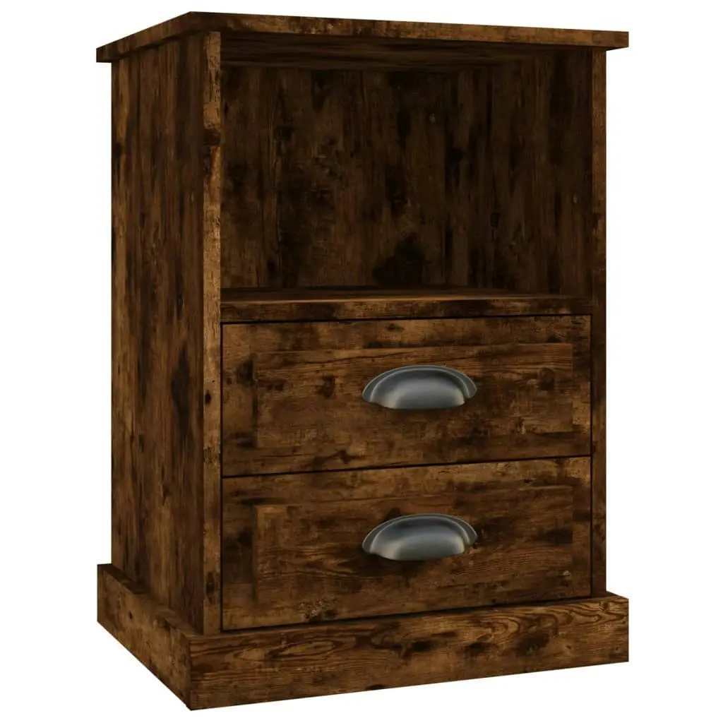 Bedside Cabinets 2 pcs Smoked Oak 43x36x60 cm 816339