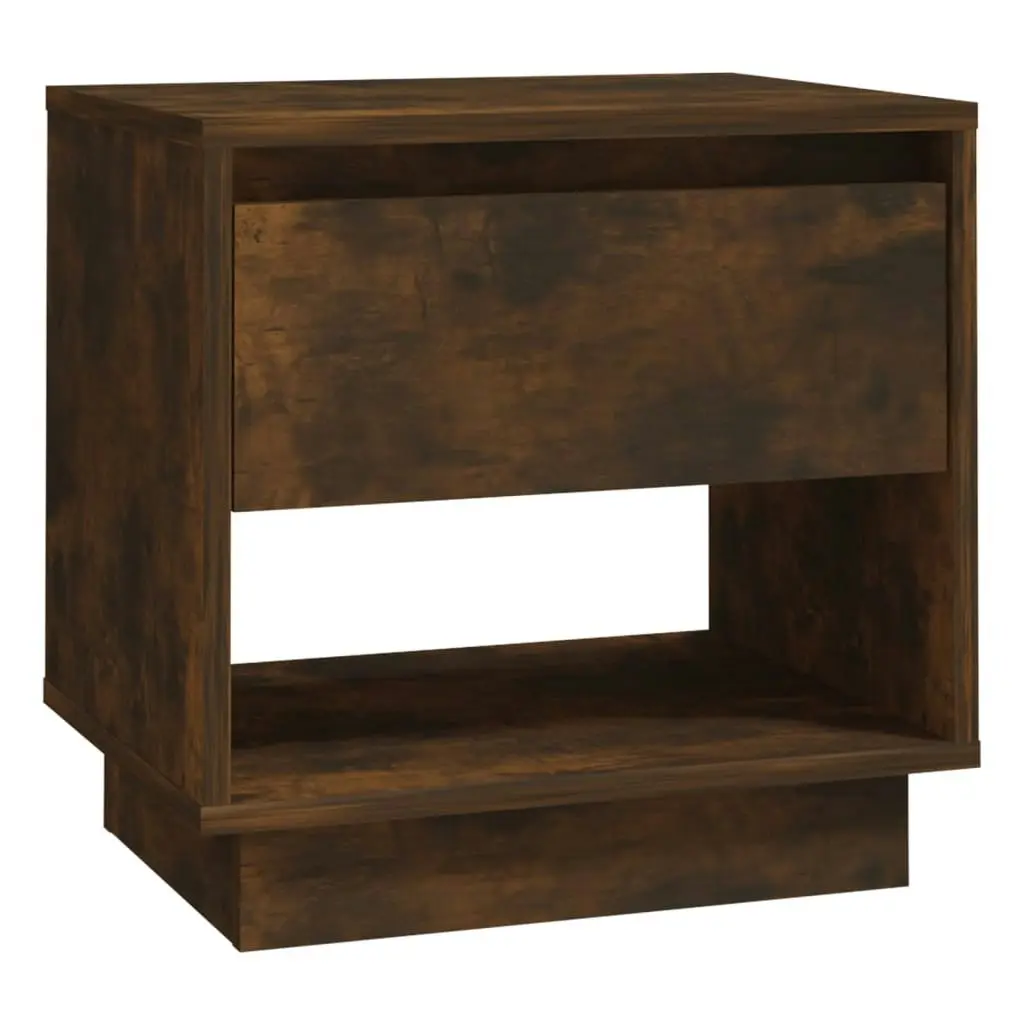 Bedside Cabinets 2 pcs Smoked Oak 45x34x44 cm Engineered Wood 812982