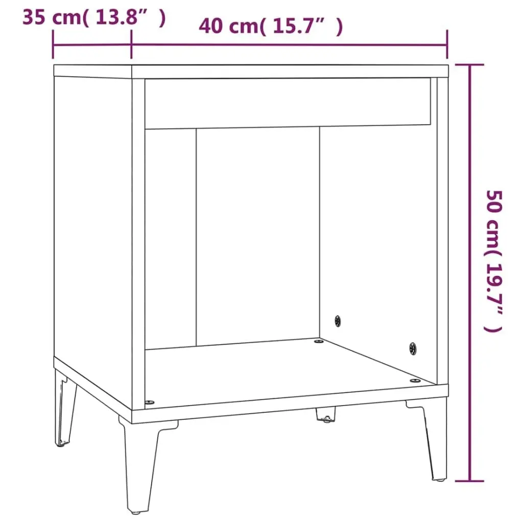 Bedside Cabinets 2 pcs Sonoma Oak 40x35x50 cm 821881