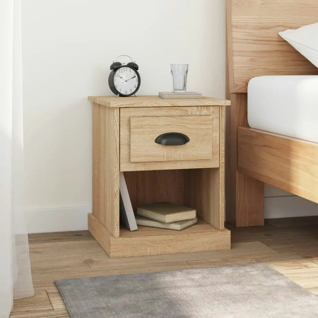 Bedside Cabinets 2 pcs Sonoma Oak 39x39x47.5 cm Engineered Wood 816135