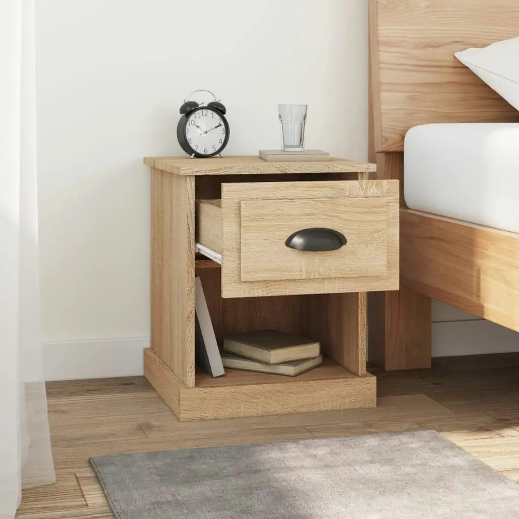 Bedside Cabinets 2 pcs Sonoma Oak 39x39x47.5 cm Engineered Wood 816135