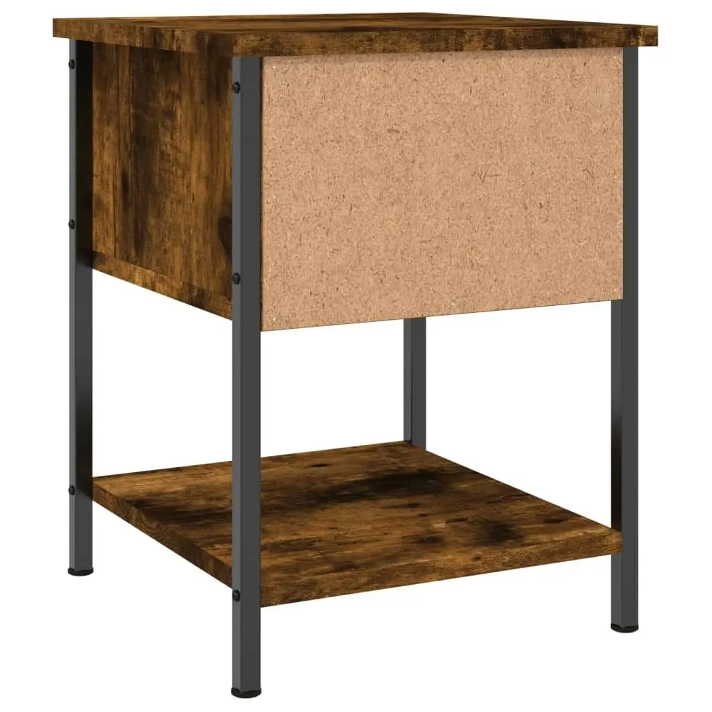 Bedside Table Smoked Oak 34x35.5x45 cm Engineered Wood 825857