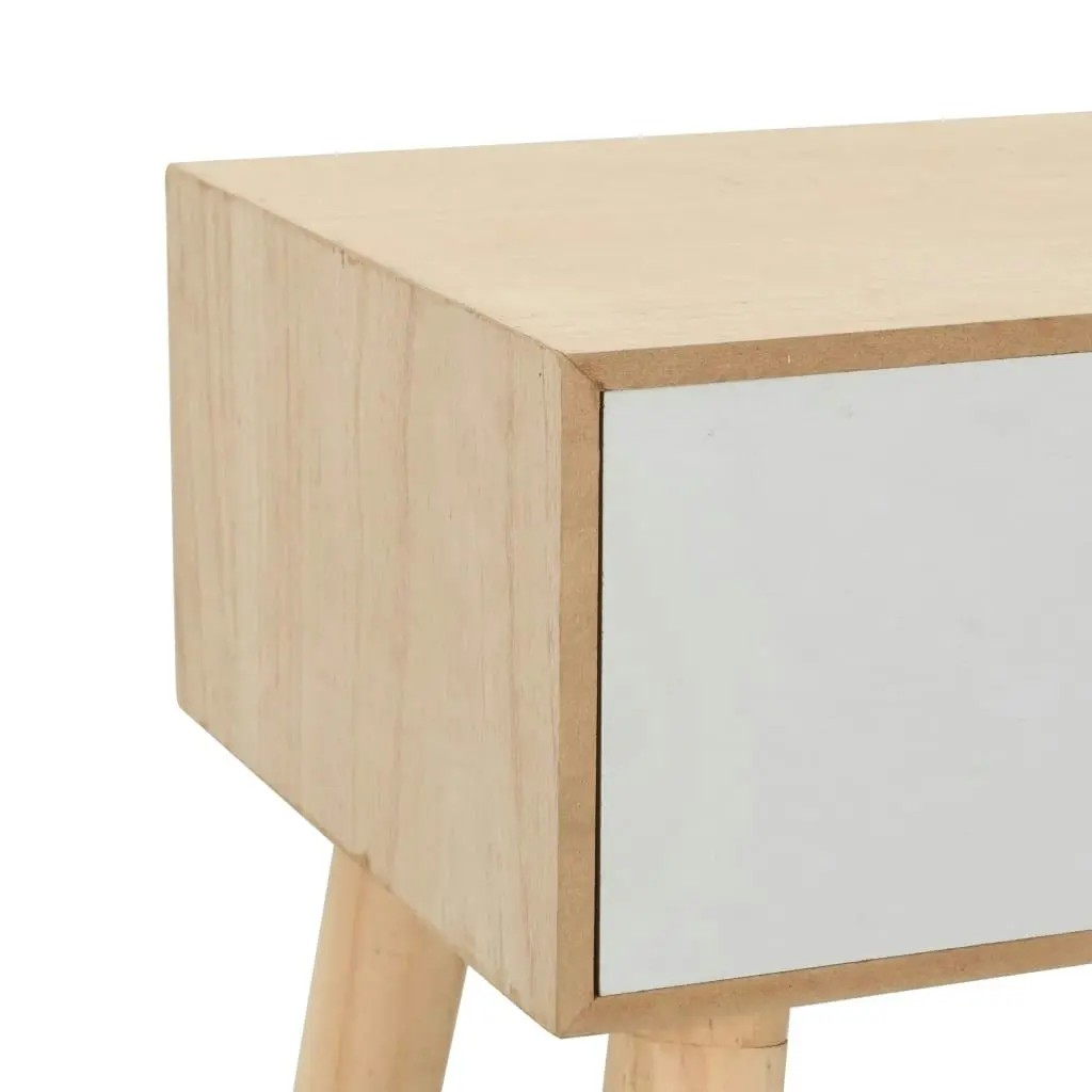 Bedside Table with a Drawer 44x30x58.5 cm Solid Pinewood 247394