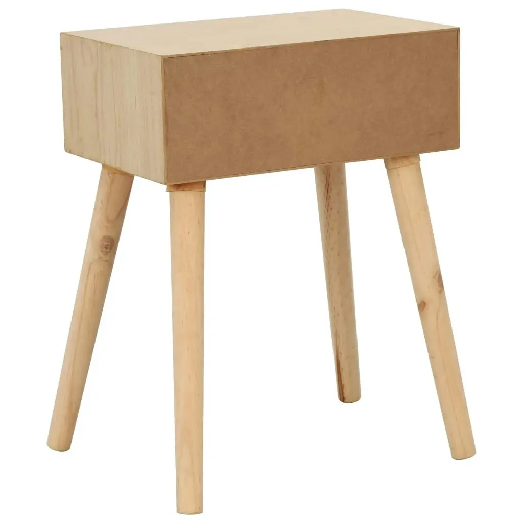 Bedside Table with a Drawer 44x30x58.5 cm Solid Pinewood 247394