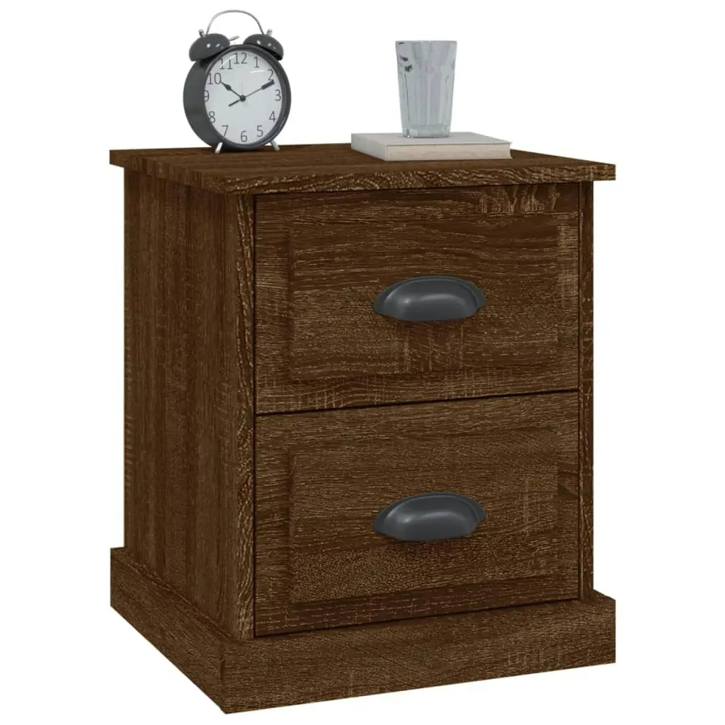 Bedside Cabinets 2 pcs Brown Oak 39x39x47.5 cm Engineered Wood 816159