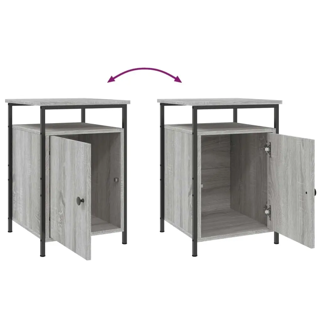 Bedside Cabinets 2 pcs Grey Sonoma 40x42x60 cm Engineered Wood 825870