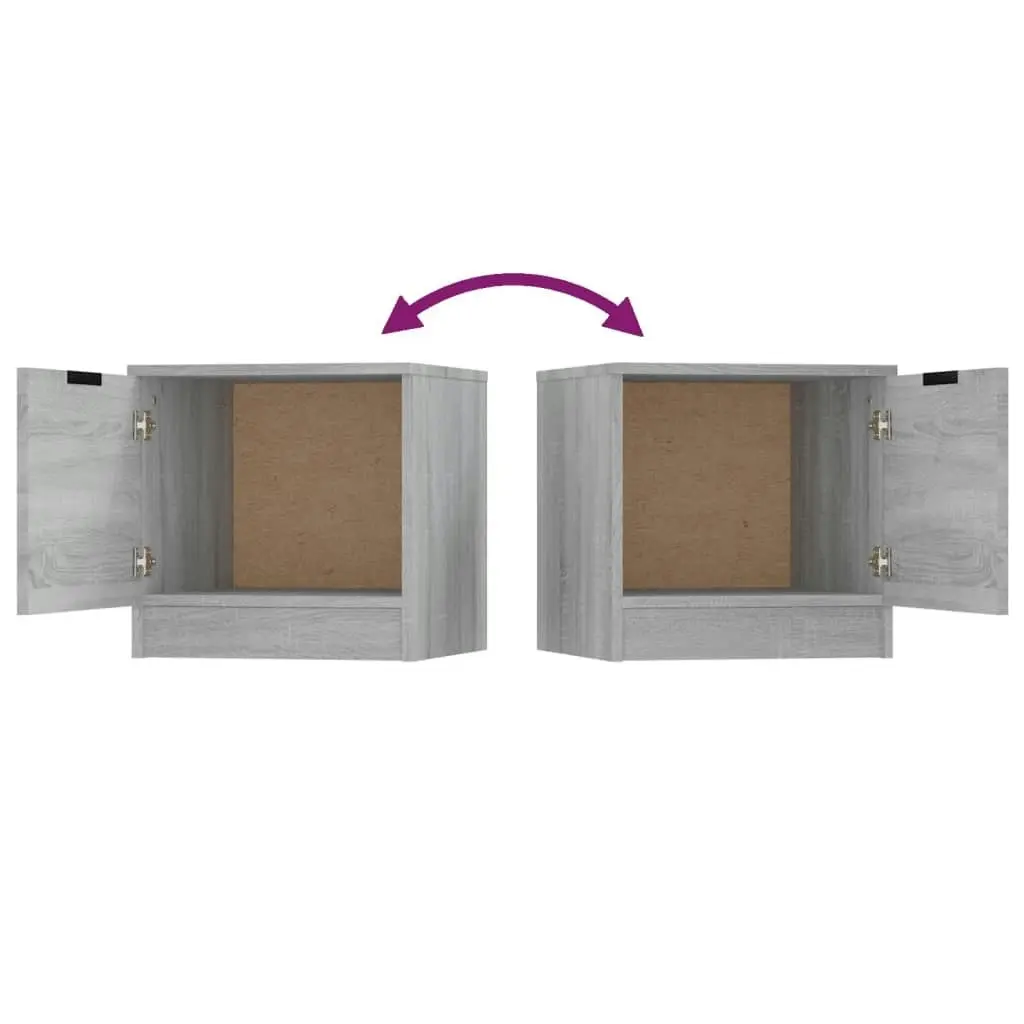 Bedside Cabinets 2 pcs Grey Sonoma 40x39x40 cm 817030