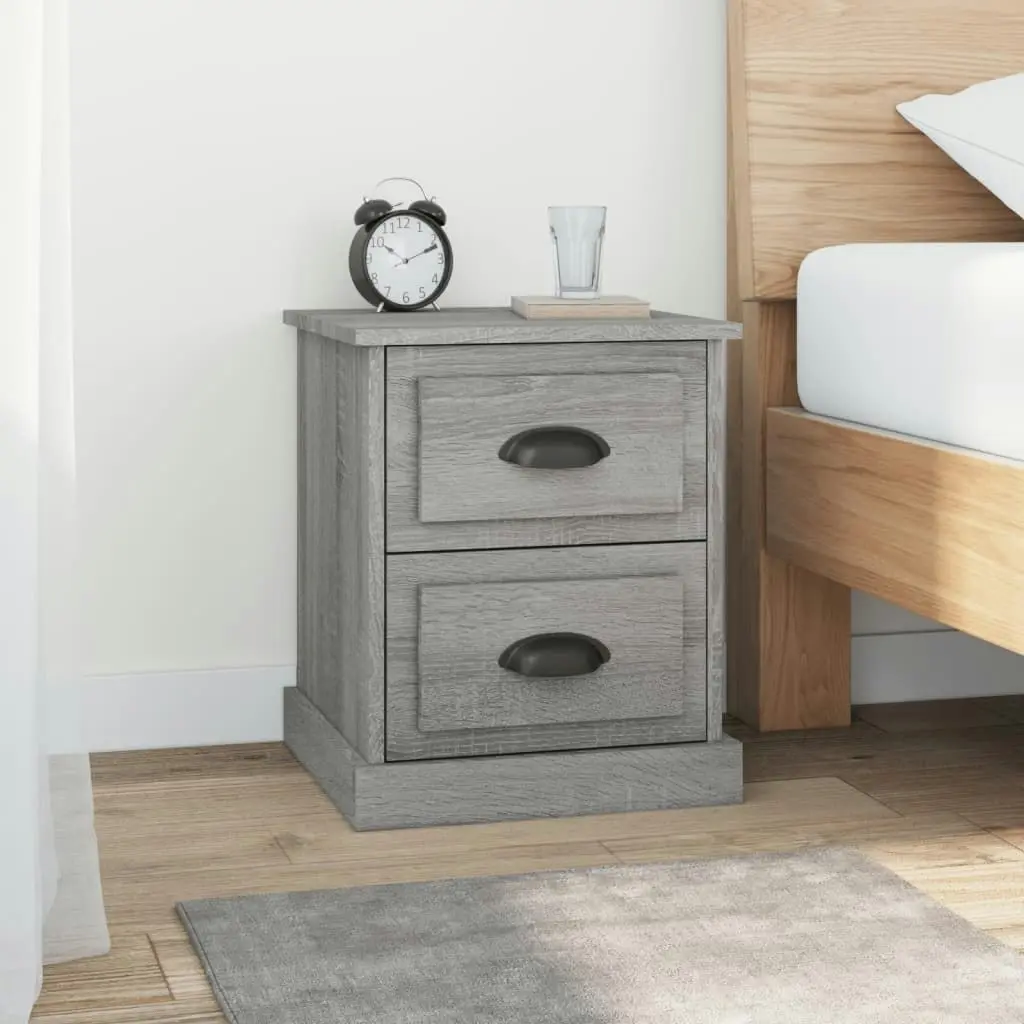 Bedside Cabinets 2 pcs Grey Sonoma 39x39x47.5 cm Engineered Wood 816157