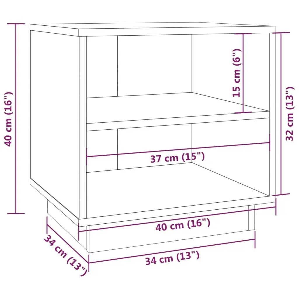 Bedside Cabinets 2 pcs Honey Brown 40x34x40 cm Solid Wood Pine 813332