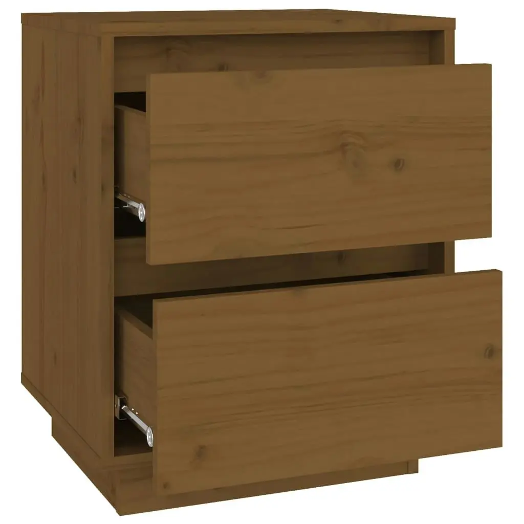 Bedside Cabinets 2 pcs Honey Brown 40x35x50 cm Solid Wood Pine 813322