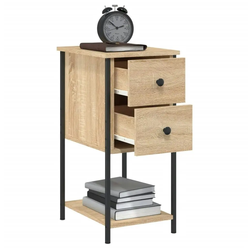 Bedside Cabinets 2 pcs Sonoma Oak 32x42x70 cm Engineered Wood 826096