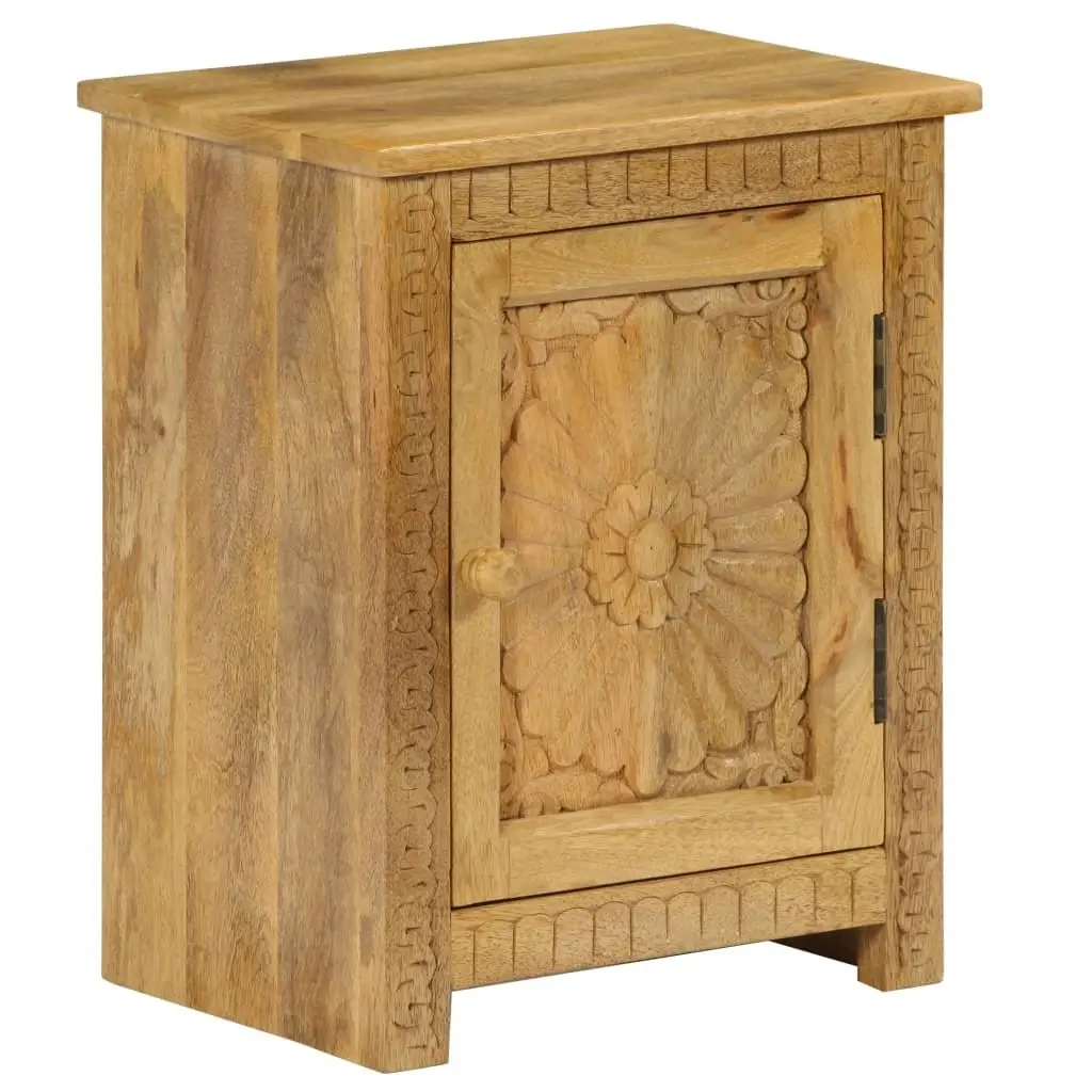 Bedside Table Solid Mango Wood 40x30x50 cm 246151