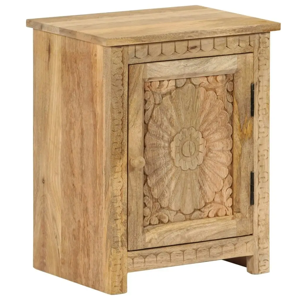 Bedside Table Solid Mango Wood 40x30x50 cm 246151