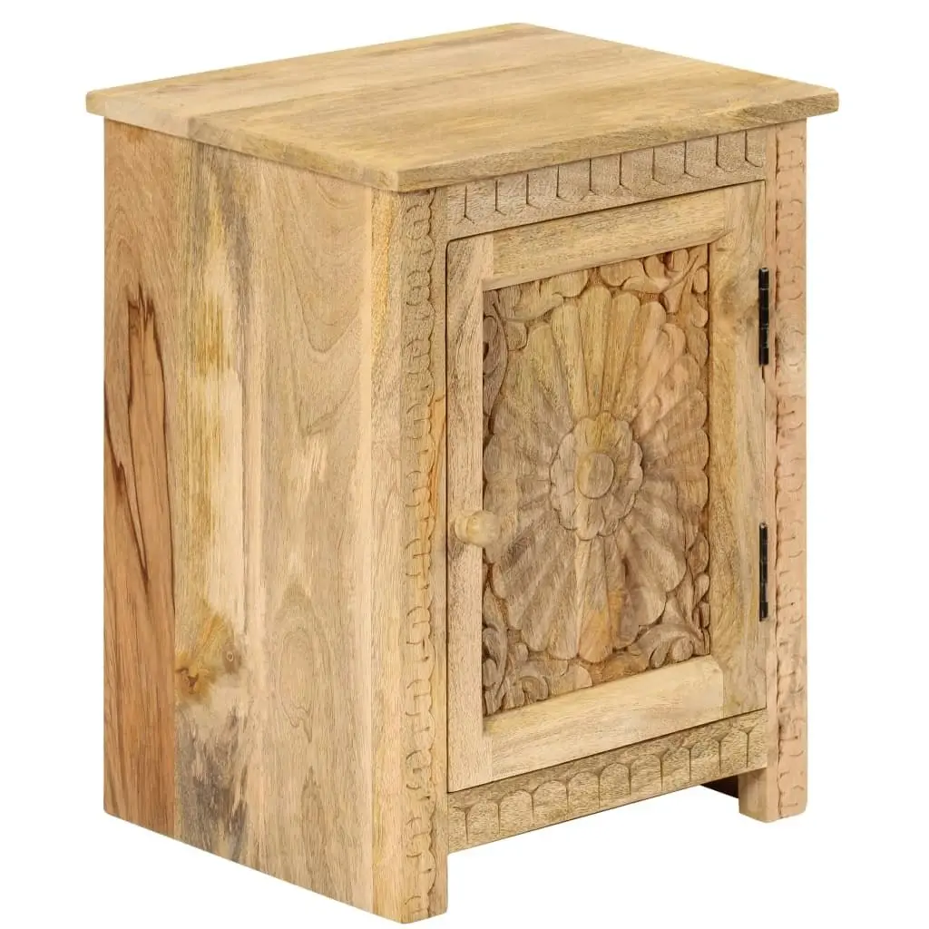 Bedside Table Solid Mango Wood 40x30x50 cm 246151