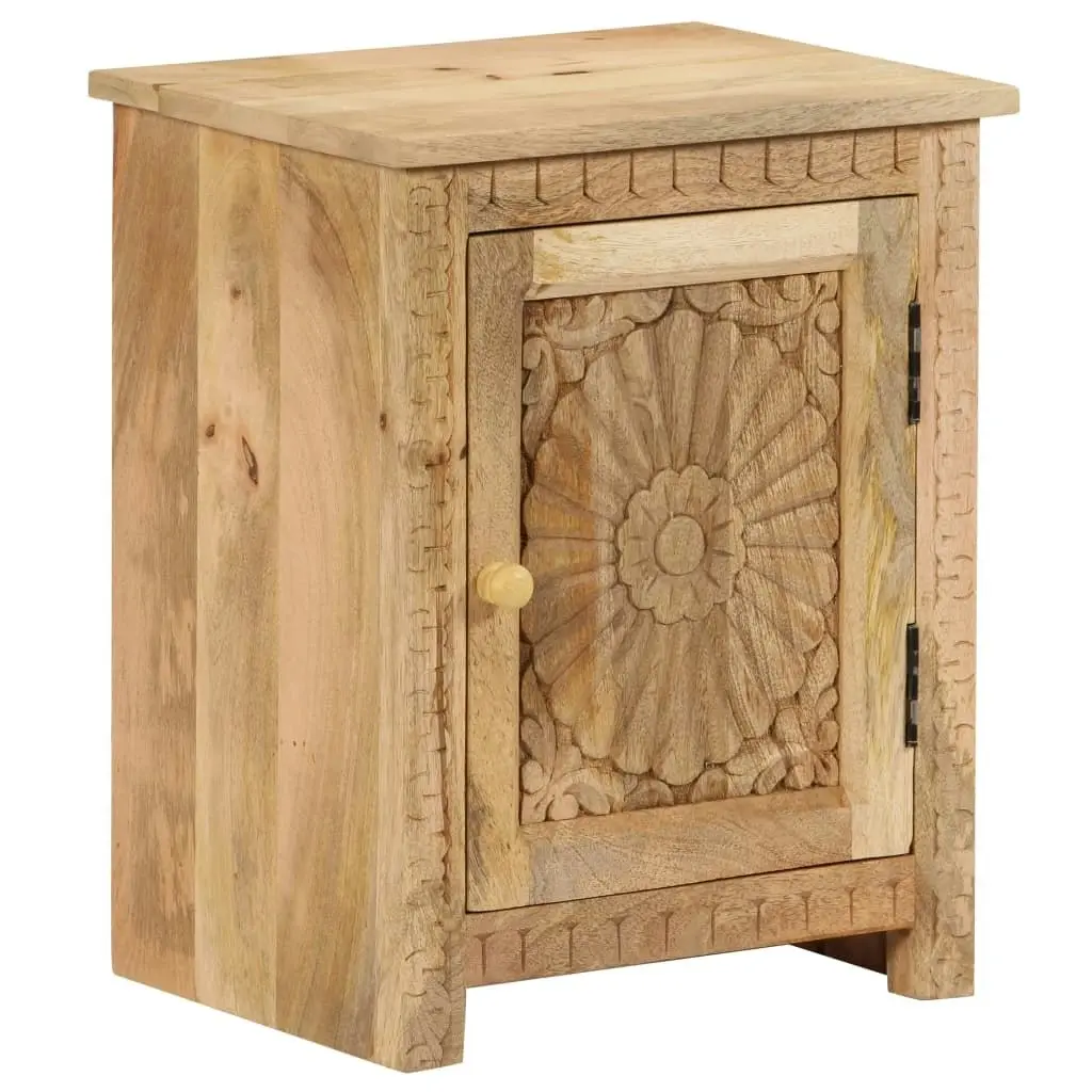 Bedside Table Solid Mango Wood 40x30x50 cm 246151