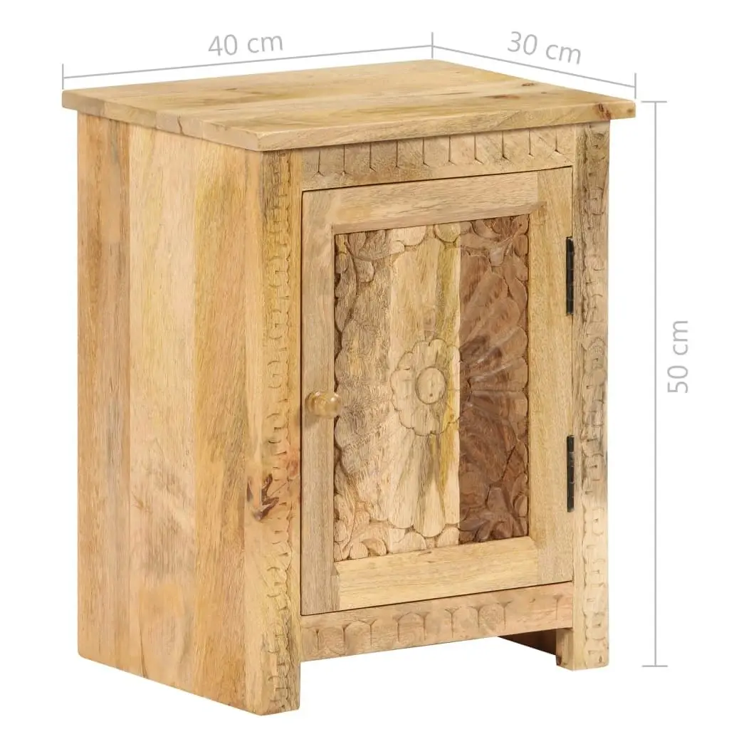 Bedside Table Solid Mango Wood 40x30x50 cm 246151