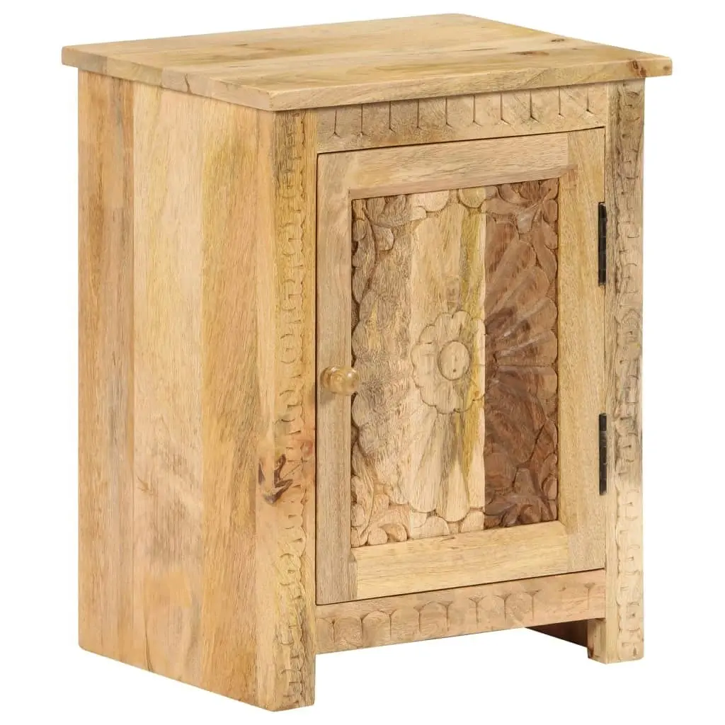 Bedside Table Solid Mango Wood 40x30x50 cm 246151