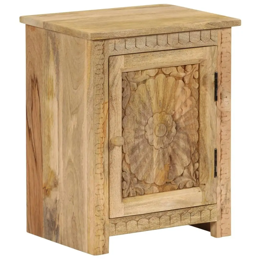 Bedside Table Solid Mango Wood 40x30x50 cm 246151