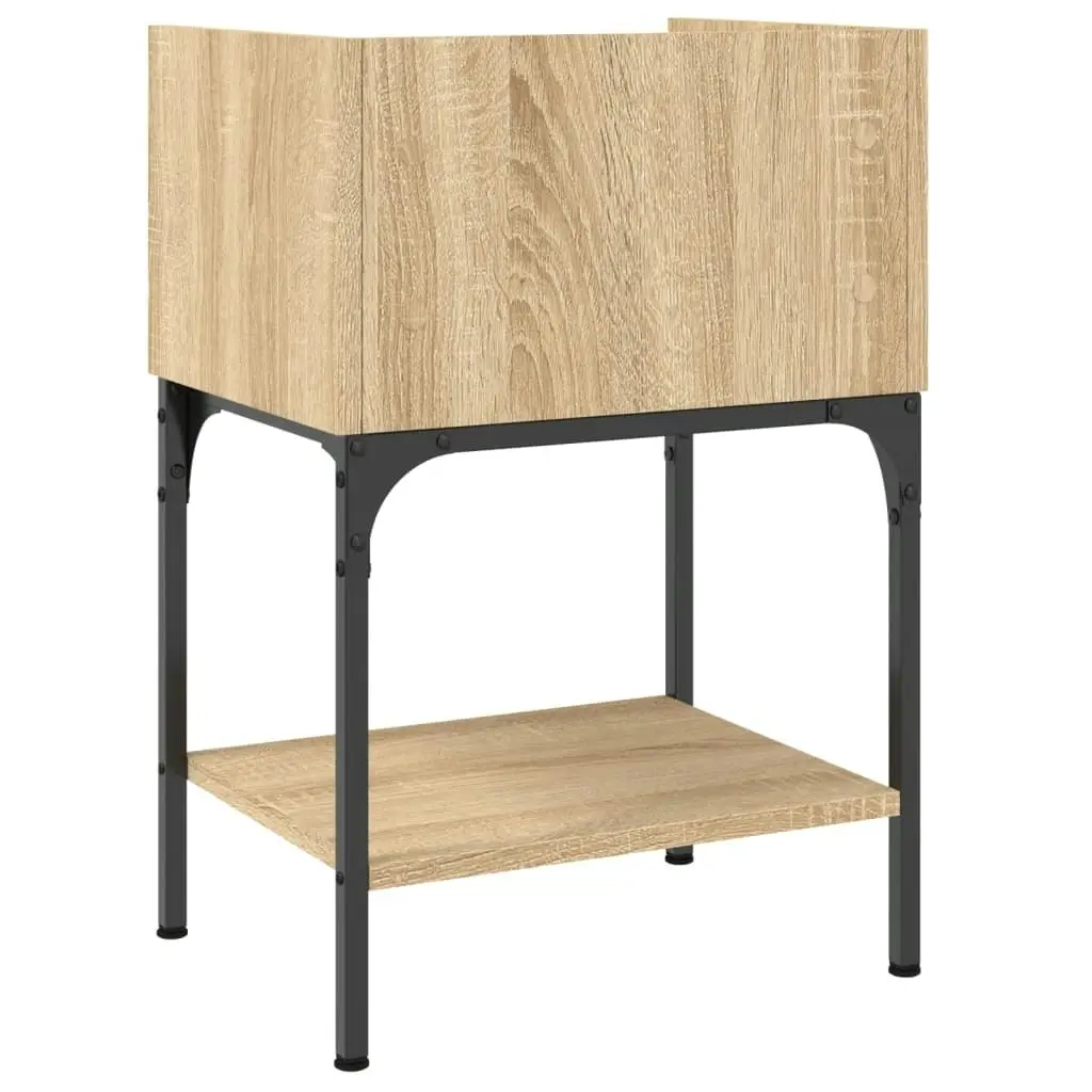 Bedside Table Sonoma Oak 40.5x31x60 cm Engineered Wood 825895