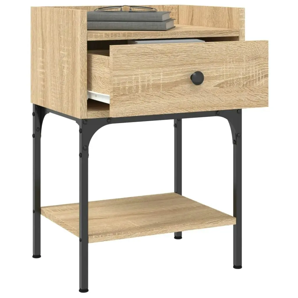 Bedside Table Sonoma Oak 40.5x31x60 cm Engineered Wood 825895