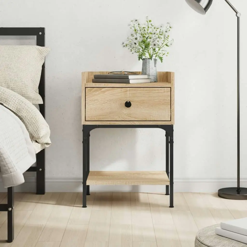 Bedside Table Sonoma Oak 40.5x31x60 cm Engineered Wood 825895