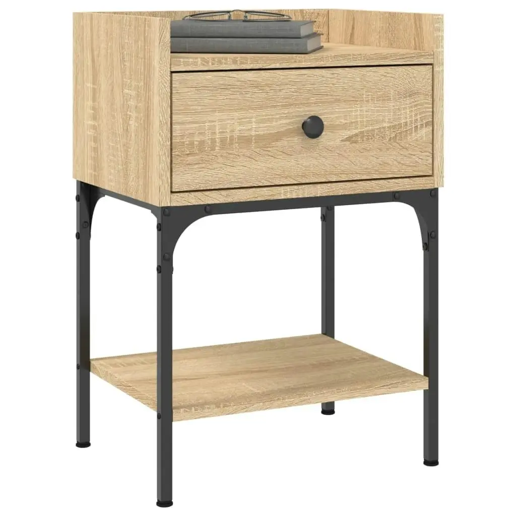 Bedside Table Sonoma Oak 40.5x31x60 cm Engineered Wood 825895