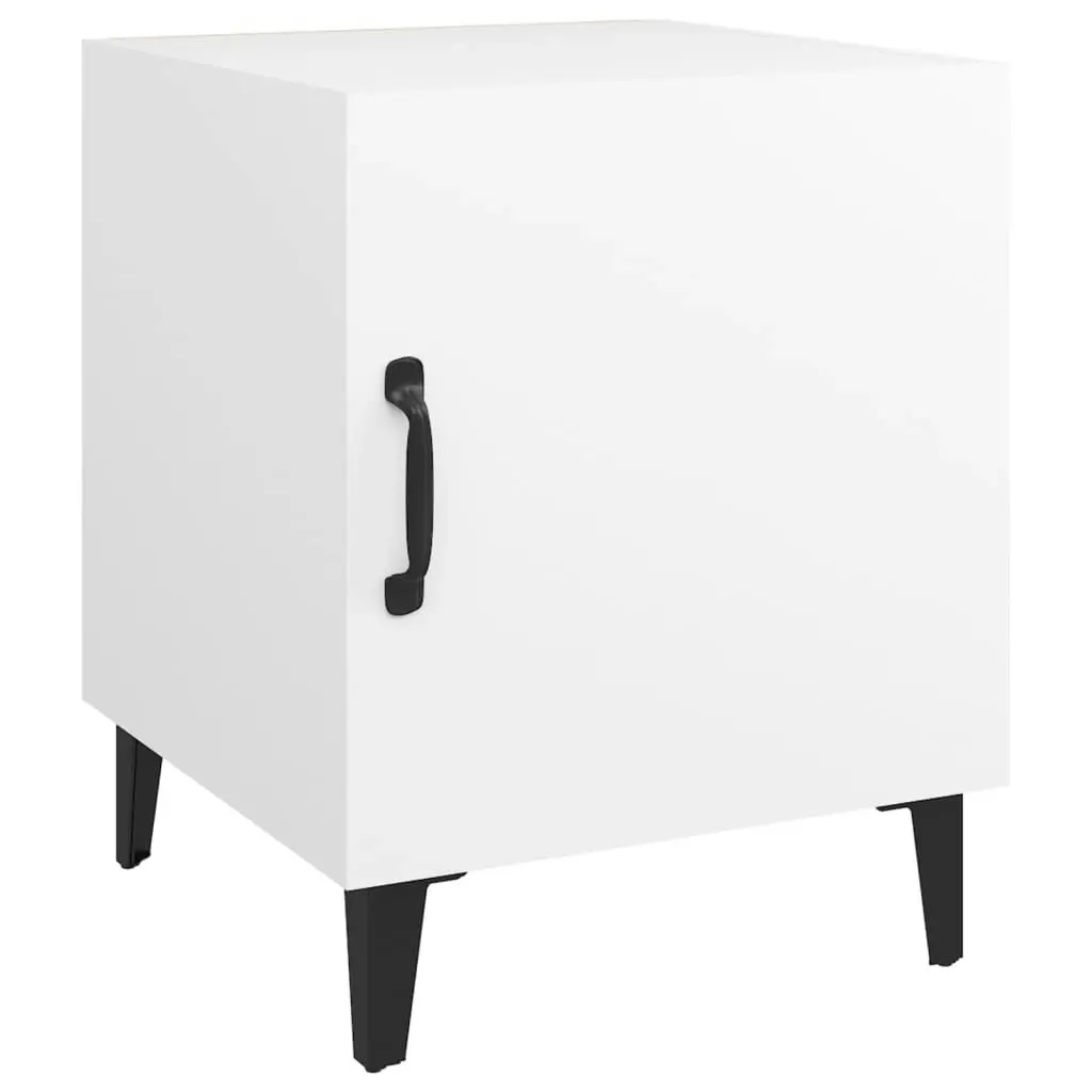 Bedside Cabinets 2 pcs White Engineered Wood 812061