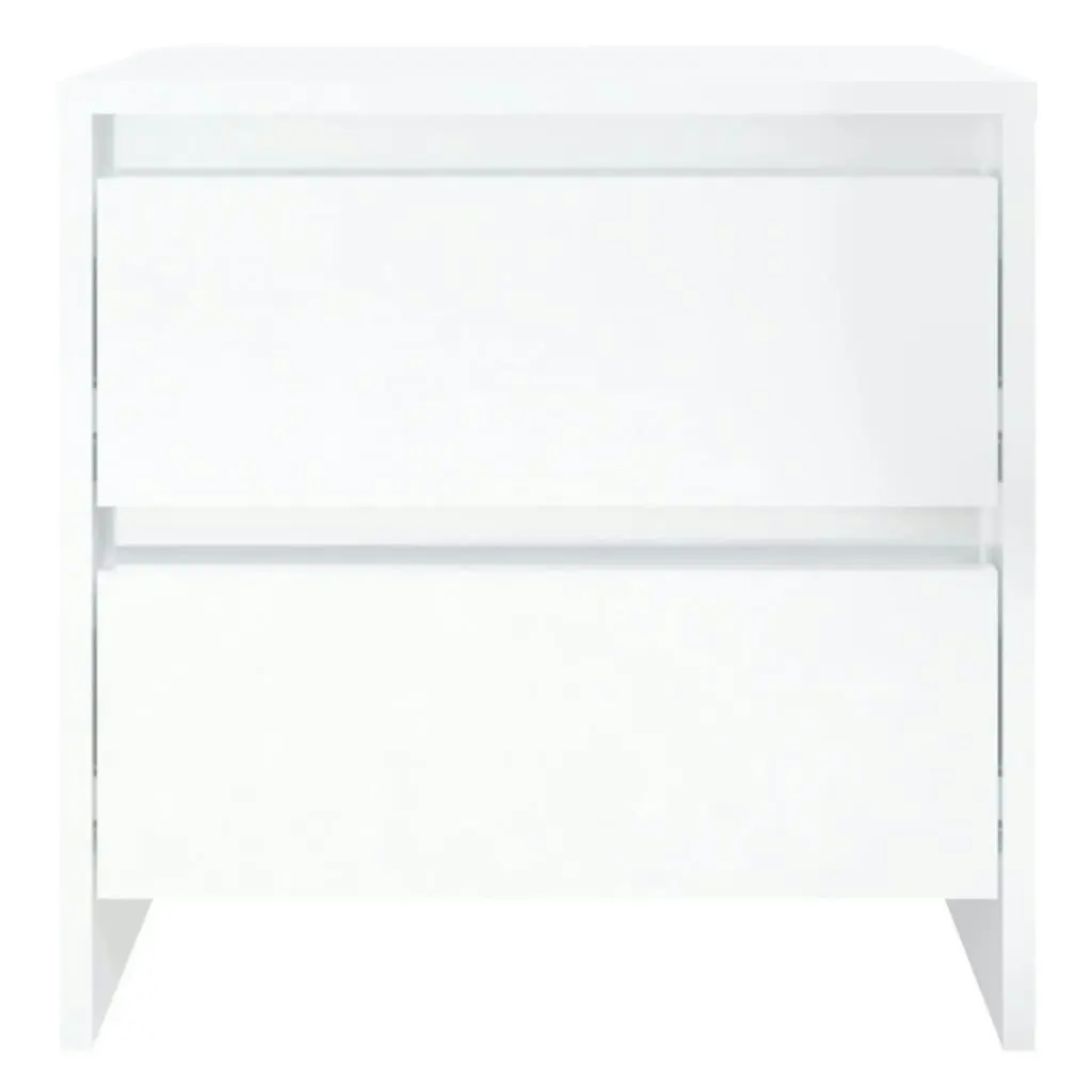 Bedside Cabinets 2 pcs High Gloss White 45x34.5x44.5 cm Engineered Wood 809858