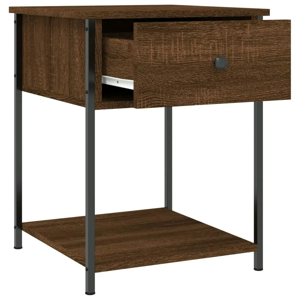 Bedside Tables 2 pcs Brown Oak 44x45x58 cm Engineered Wood 825852