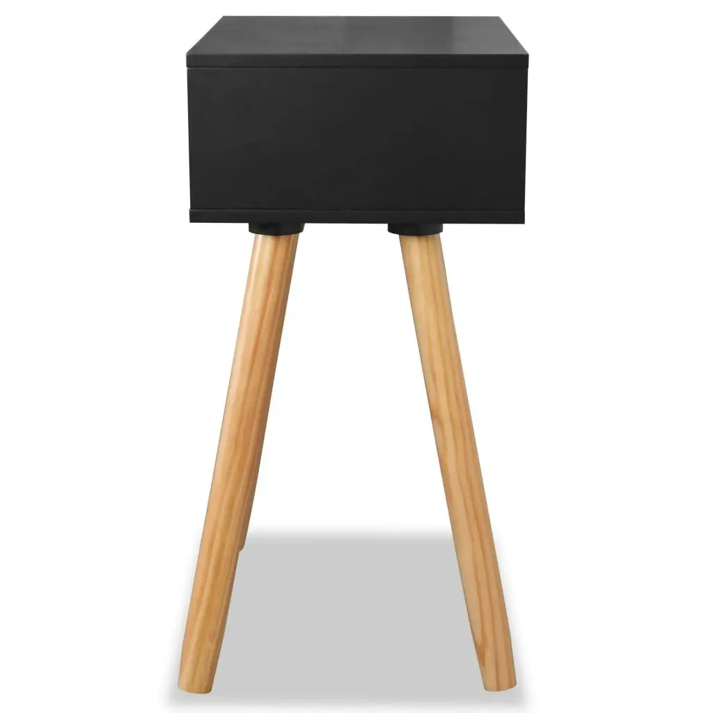 Bedside Tables 2 pcs Solid Pinewood 40x30x61 cm Black 244741