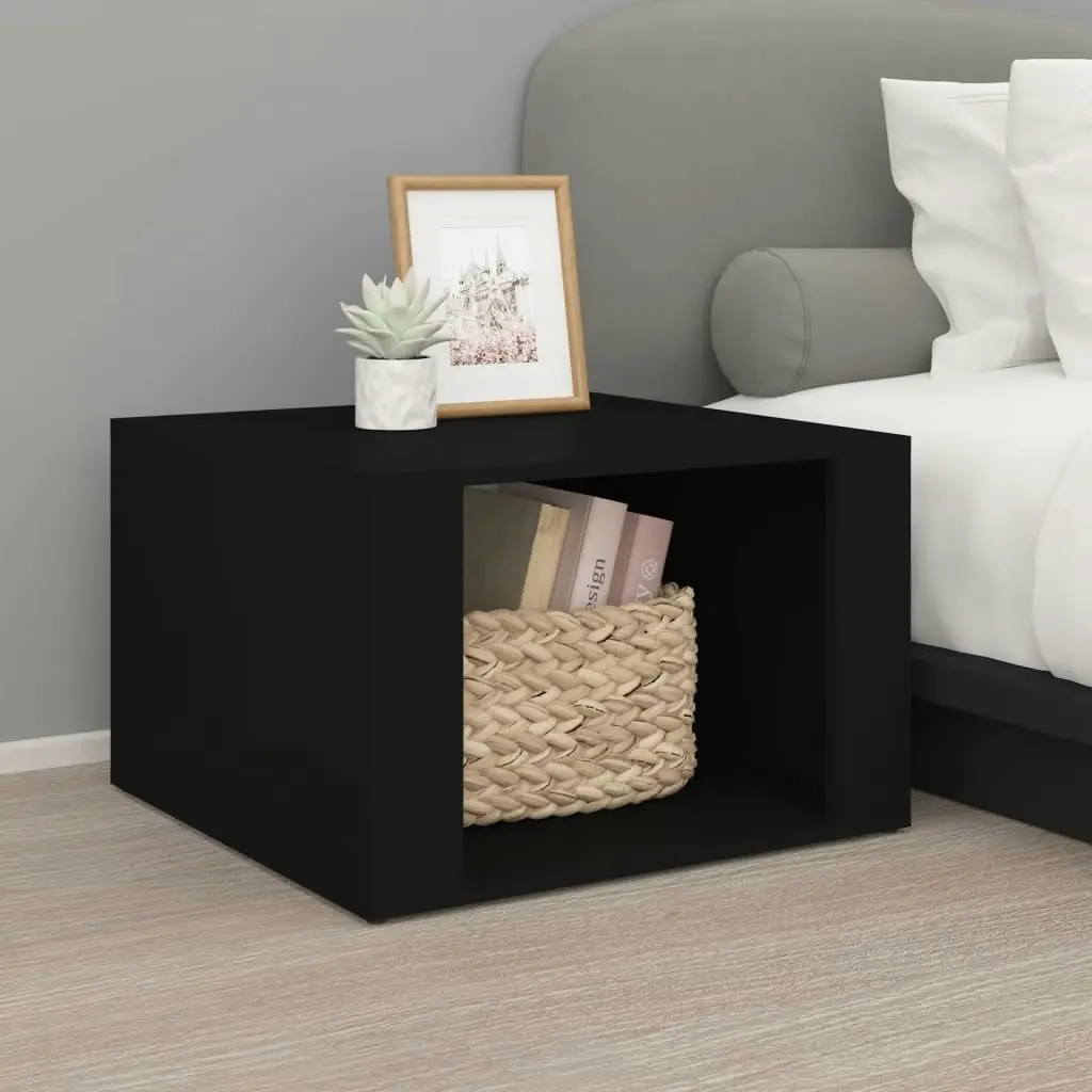 Bedside Table Black 57x55x36 cm Engineered Wood 816553