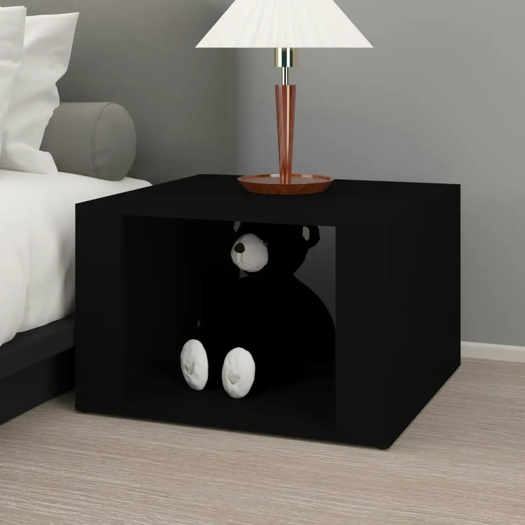 Bedside Table Black 57x55x36 cm Engineered Wood 816553