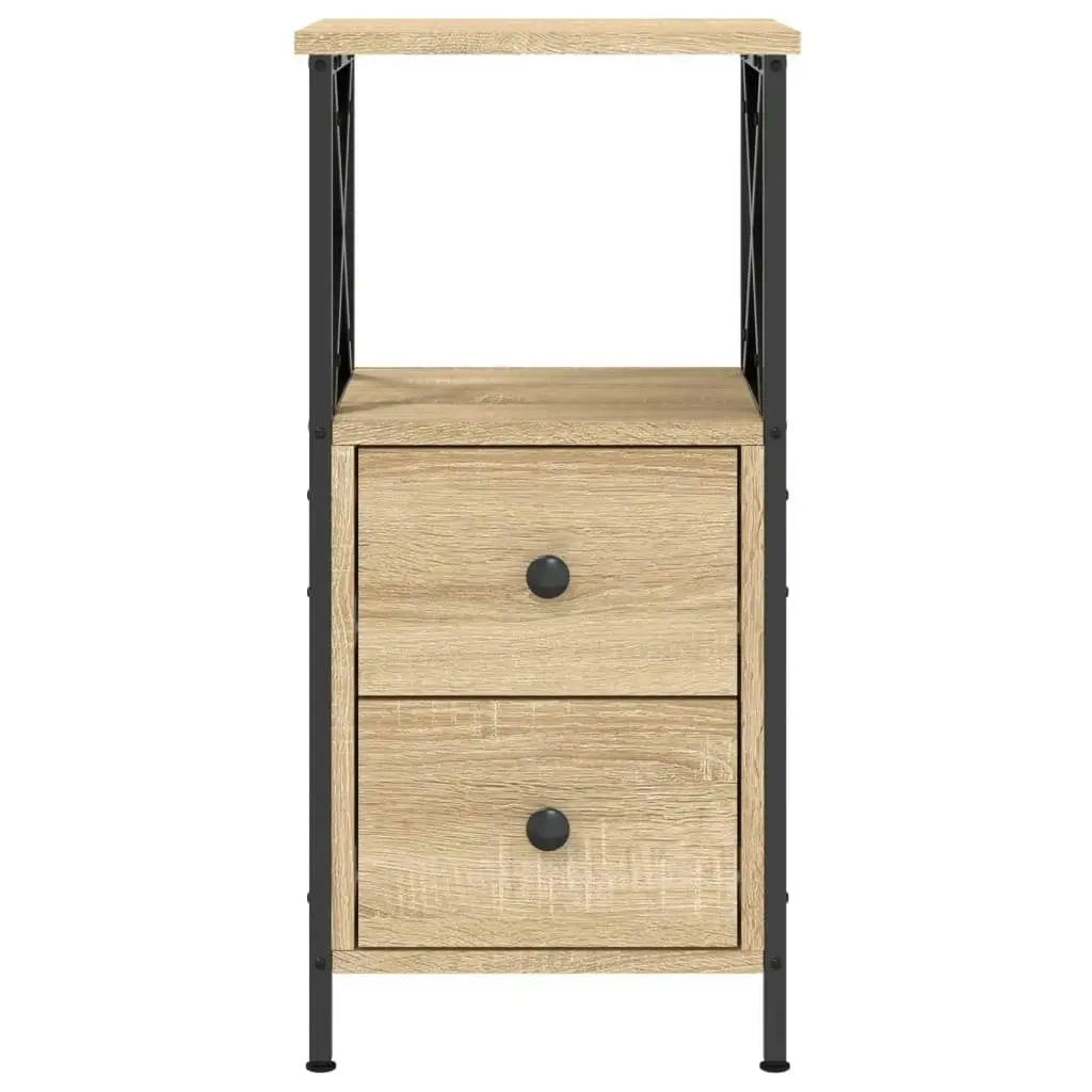 Bedside Cabinets 2 pcs Sonoma Oak 34x35.5x70 cm Engineered Wood 825946